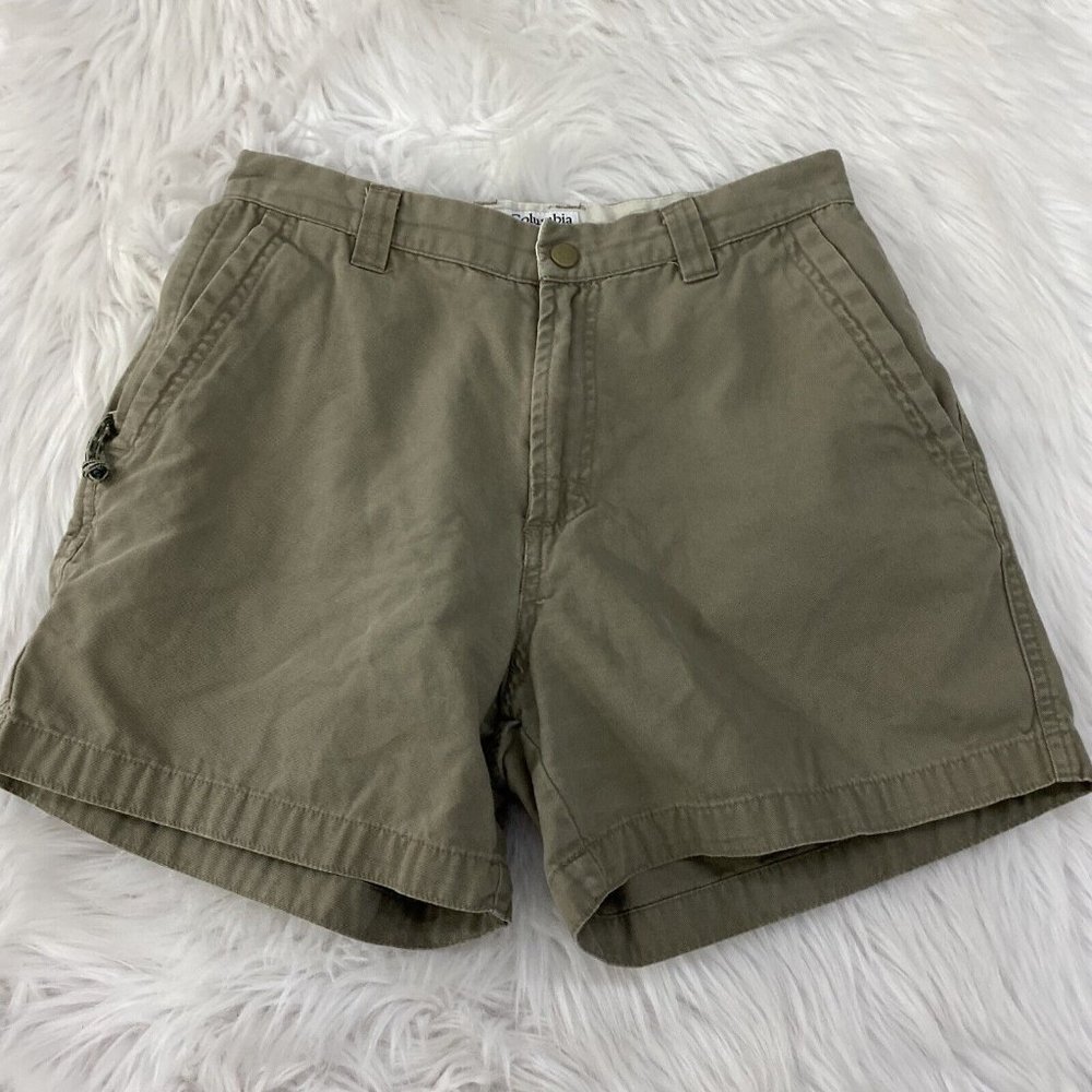 Columbia womens hiking shorts size 8 beige 100% cotton
